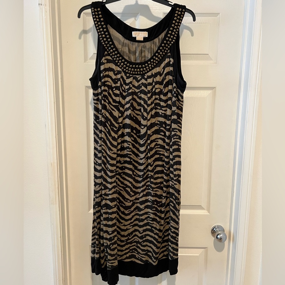 Michael Kors Black and Khaki Summer Dress
